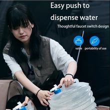 Foldable Water Container with Spigot,10 Liter, Portable Camping Storage, White