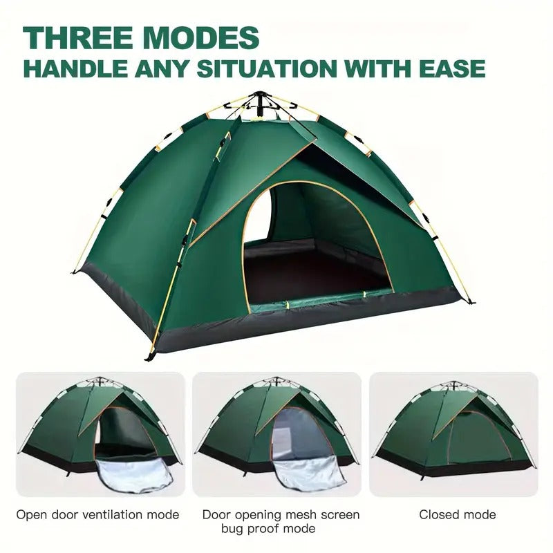 Instant Pop-Up Camping Tent for 2–3 People | Waterproof & UV-Protected Sun Shelter