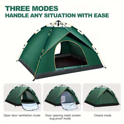 Instant Pop-Up Camping Tent for 2–3 People | Waterproof & UV-Protected Sun Shelter