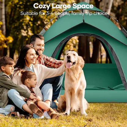 Instant Pop-Up Camping Tent for 2–3 People | Waterproof & UV-Protected Sun Shelter