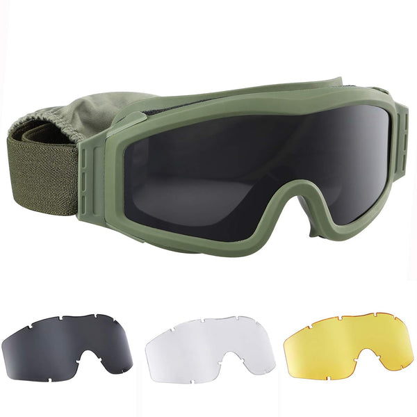 sports tactical glasses windproof,  fogproof and sandproof shooting  glasses Z87 three-mirror with box set  glasses goggles