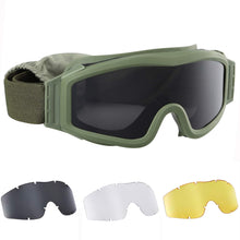 sports tactical glasses windproof,  fogproof and sandproof shooting  glasses Z87 three-mirror with box set  glasses goggles