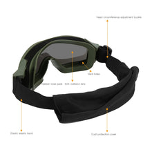 sports tactical glasses windproof,  fogproof and sandproof shooting  glasses Z87 three-mirror with box set  glasses goggles