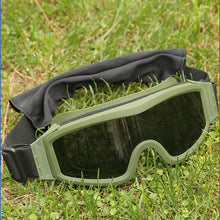 sports tactical glasses windproof,  fogproof and sandproof shooting  glasses Z87 three-mirror with box set  glasses goggles