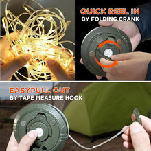 Camping Light  10M Windable Camping Lights String with 8 Modes, Warm and Colorful Light, USB C Rechargeable