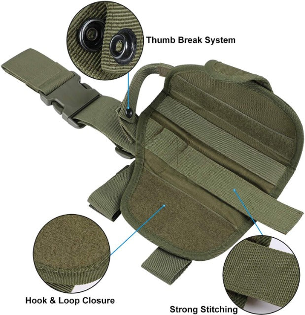 FLYTOP Tactical Leg pistol Holster for Hunting OLIVE GREEN .