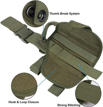 FLYTOP Tactical Leg pistol Holster for Hunting OLIVE GREEN .