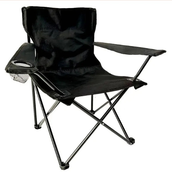 FLYTOP Portable Folding Chair with Arm Rest and Cup Holder with Carrying Bag for Camping Travelling Lawn Patio Fishing Garden Beach Picnic Outdoor Foldable Chair