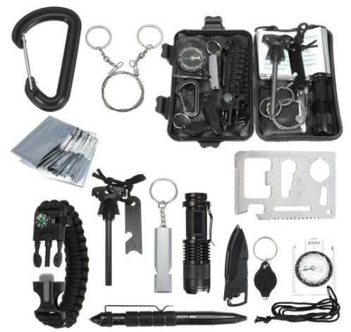 13-in-1 Professional Camping Survival Kit | Multi-Function Outdoor Emergency Gear