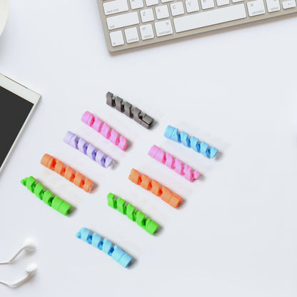 10-Piece Multi-Color Spiral Charger Protector for All Cables