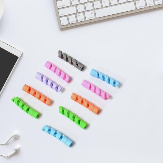 10-Piece Multi-Color Spiral Charger Protector for All Cables
