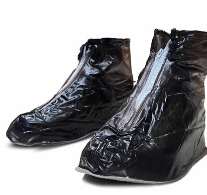 FLYTOP Waterproof PVC Rain Shoe Covers, Reusable with Zipper, Anti-Slip Sole, Unisex