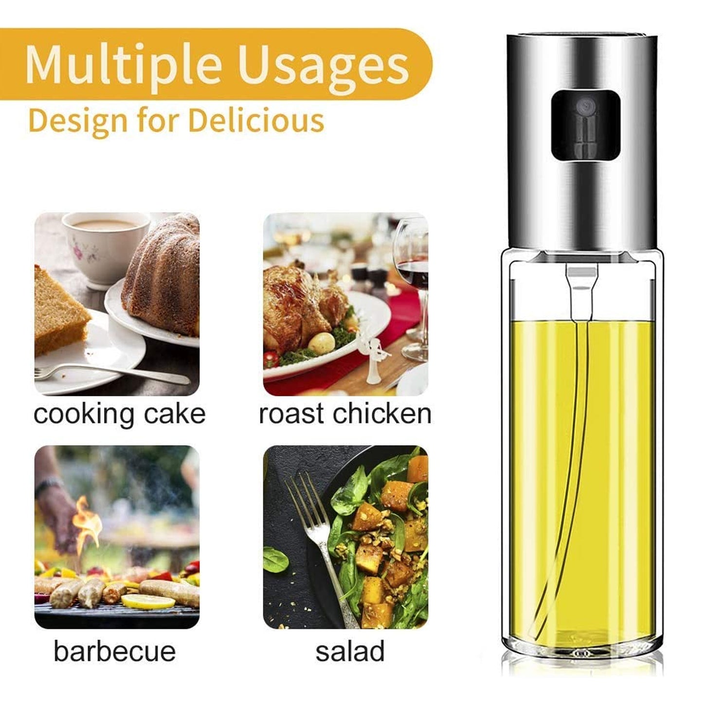 Premium Glass Oil Sprayer & Dispenser