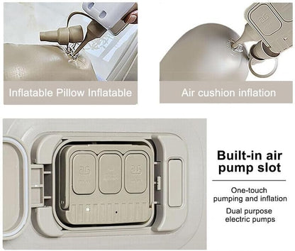 FLYTOP Inflatable Airbed with Built-in Rechargeable Pump Camping Twin Size Blow up Air Bed Mattress