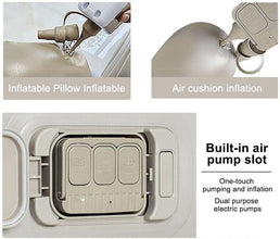 FLYTOP Inflatable Airbed with Built-in Rechargeable Pump Camping Twin Size Blow up Air Bed Mattress