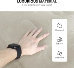 FLYTOP Inflatable Airbed with Built-in Rechargeable Pump Camping Twin Size Blow up Air Bed Mattress