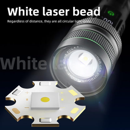 FLYTOP Torch Light Led Flashlight Long Range Powerful Led Laser Rechargeable Flashlight
