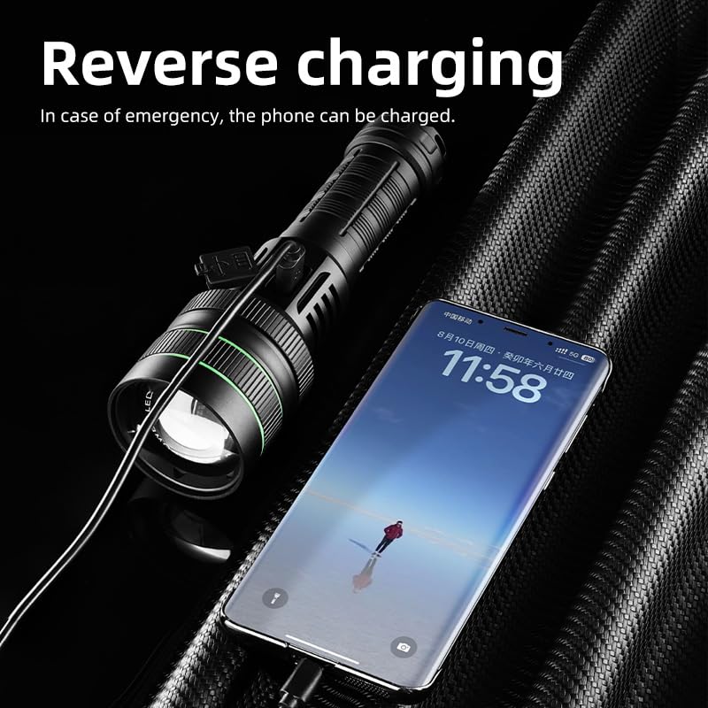 FLYTOP Torch Light Led Flashlight Long Range Powerful Led Laser Rechargeable Flashlight