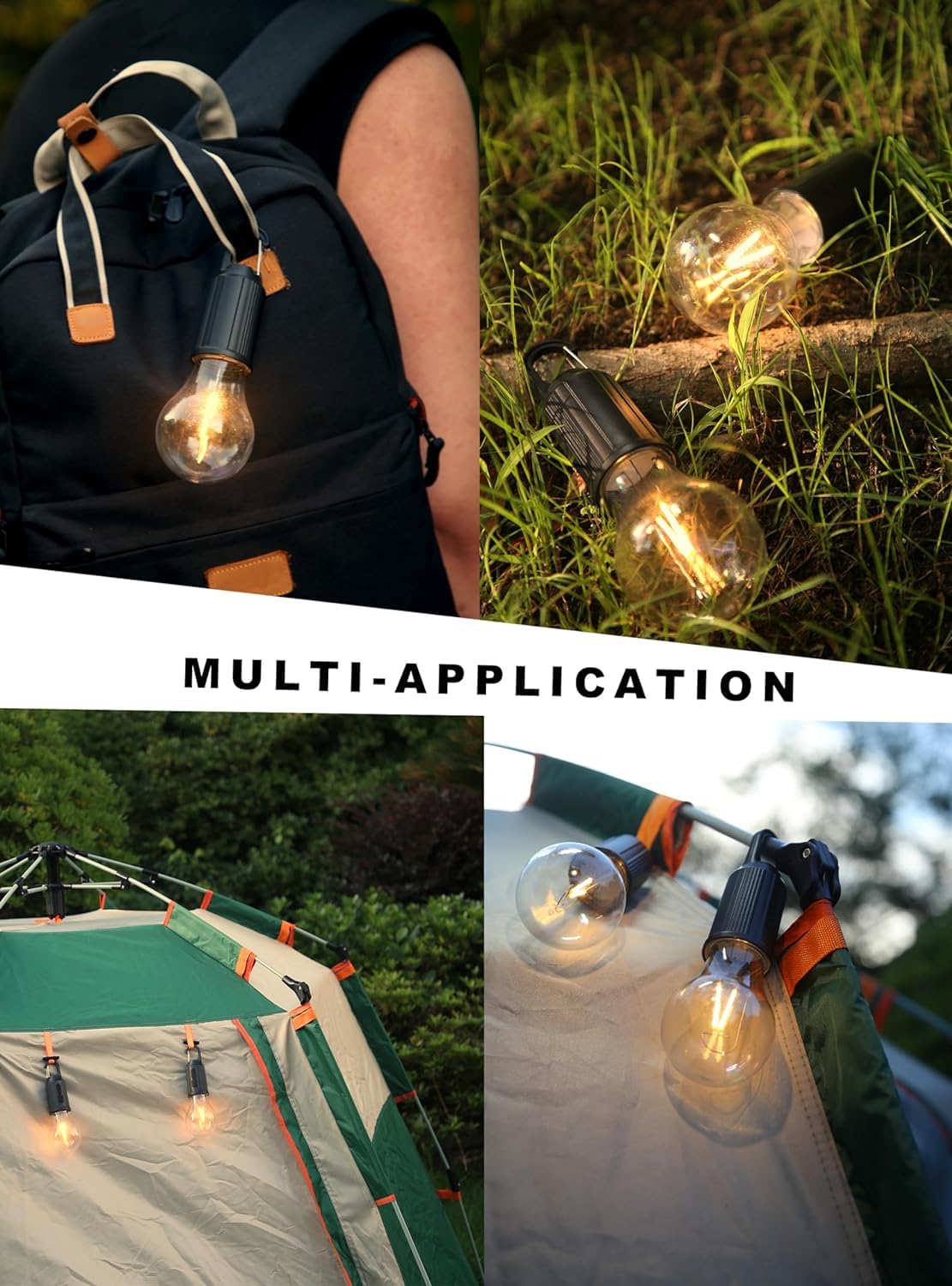 FLYTOP LED Camping Lights: Rechargeable, Dimmable, 3-Way, Outdoor ABS Material, LED Source, 36V or Below, USB Charging, No Laser Function, Electronic Parts Included. 1PC