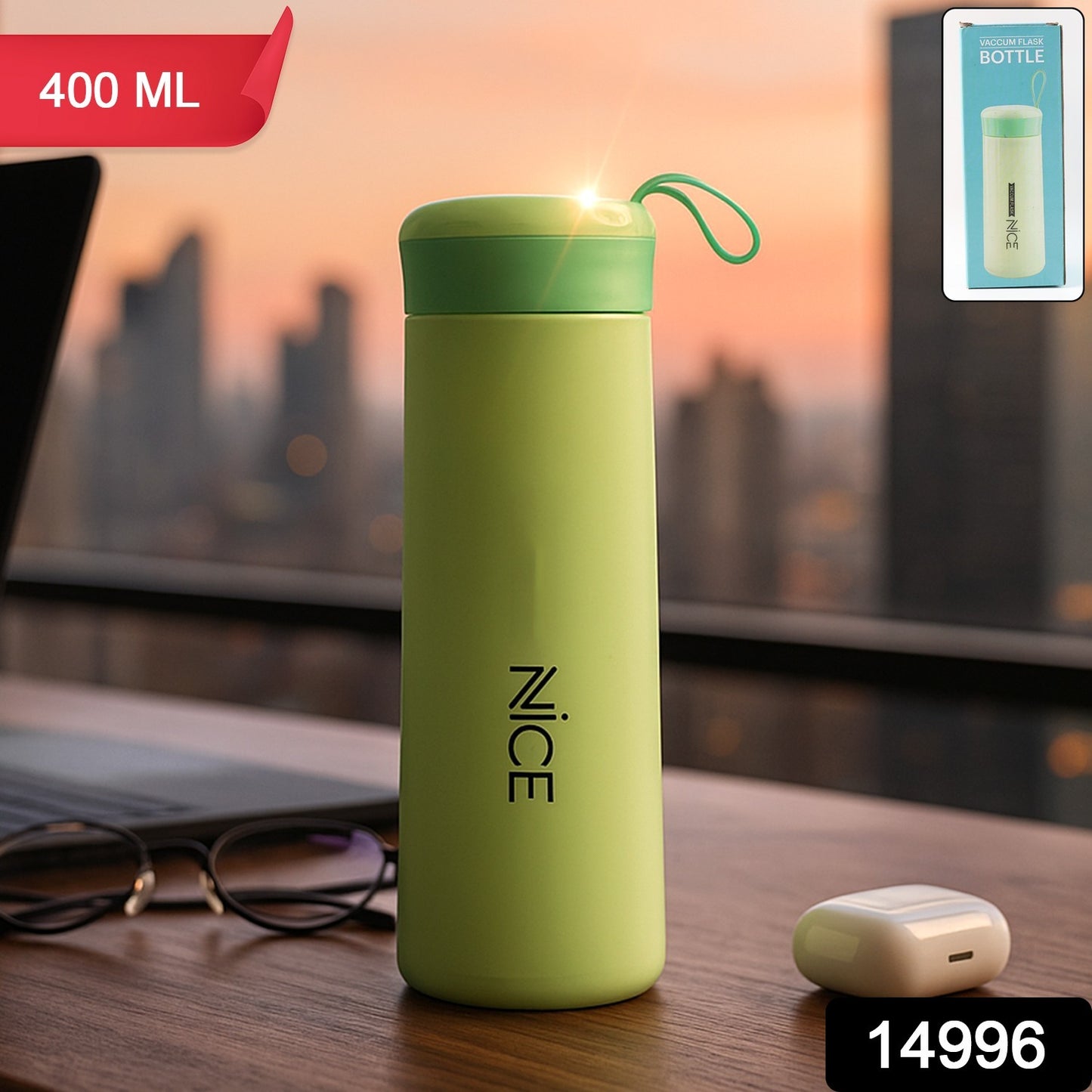 Leak-proof Plastic Vaccum Flask - (1 Pc  400ml)