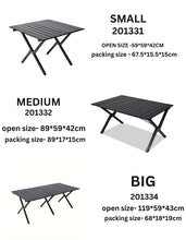 FLYTOP Folding Camping Table Aluminum Portable Roll-Up Picnic Table with Carry Bag Lightweight Outdooor Side Table Medium. (Medium)