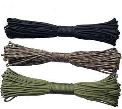 Durable Polyester Nylon Parachute Cord 100 Feet 7 Strands 4mm Braided Tent Rope 550 Paracord Rope 31 meter and 16 meter bundle