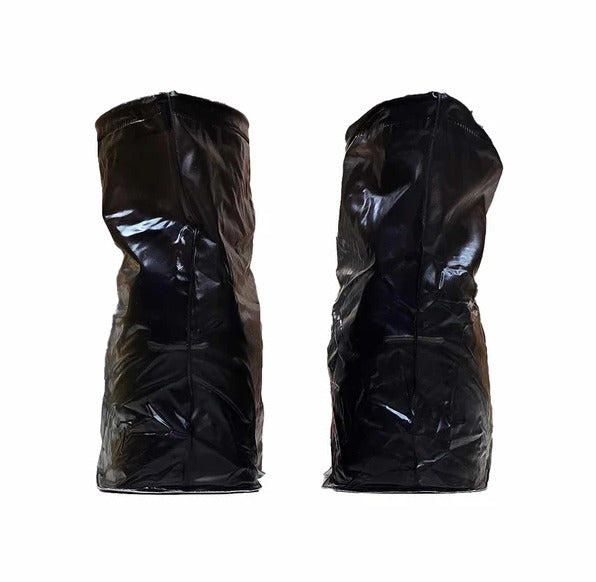 FLYTOP Waterproof PVC Rain Shoe Covers, Reusable with Zipper, Anti-Slip Sole, Unisex