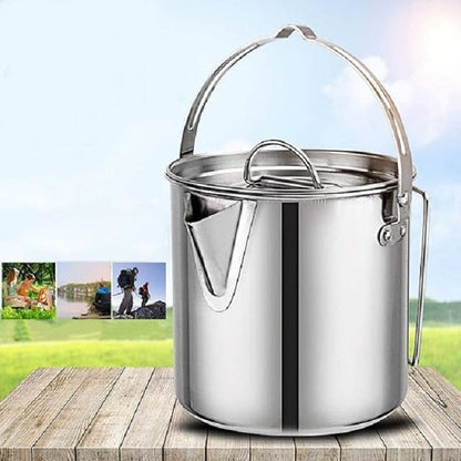 Stainless Steel Hiking Tea Pot Camping Tea Kettle.