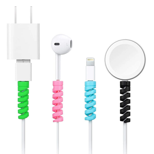 10-Piece Multi-Color Spiral Charger Protector for All Cables