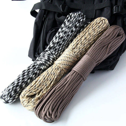Durable Polyester Nylon Parachute Cord 100 Feet 7 Strands 4mm Braided Tent Rope 550 Paracord Rope 31 meter and 16 meter bundle