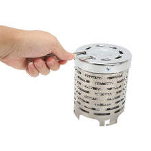Camping Mini Heater Cover, Stainless Steel Camping Tent Heating Cover Portable Camping Warming Stove Cover with Handle Mesh Bag Mini Tent Heater for Hiking, Traveling, Backpacking