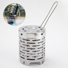 Camping Mini Heater Cover, Stainless Steel Camping Tent Heating Cover Portable Camping Warming Stove Cover with Handle Mesh Bag Mini Tent Heater for Hiking, Traveling, Backpacking