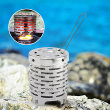 Camping Mini Heater Cover, Stainless Steel Camping Tent Heating Cover Portable Camping Warming Stove Cover with Handle Mesh Bag Mini Tent Heater for Hiking, Traveling, Backpacking