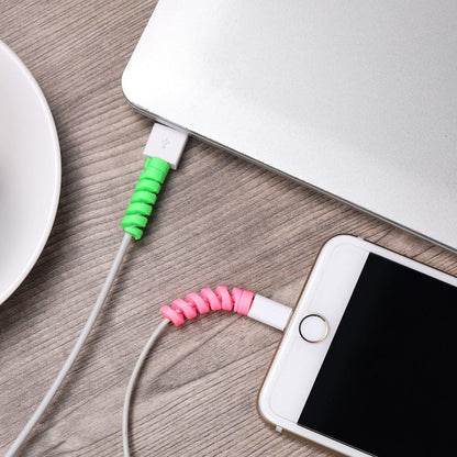 10-Piece Multi-Color Spiral Charger Protector for All Cables
