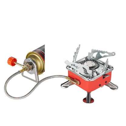 Portable Backpacking Stove with Extended Security Gas Hose by FLYTOP