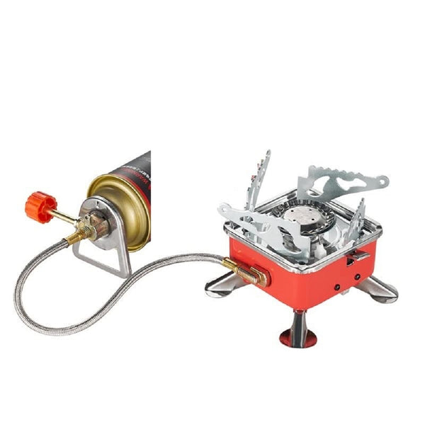 FLYTOP Alloy Steel Mini Camping Stove With Enhanced Security Gas Pipe, Keeps Gas Canister Away From Stove