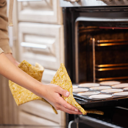 Professional Cotton Oven Mitt & Pot Holder Set