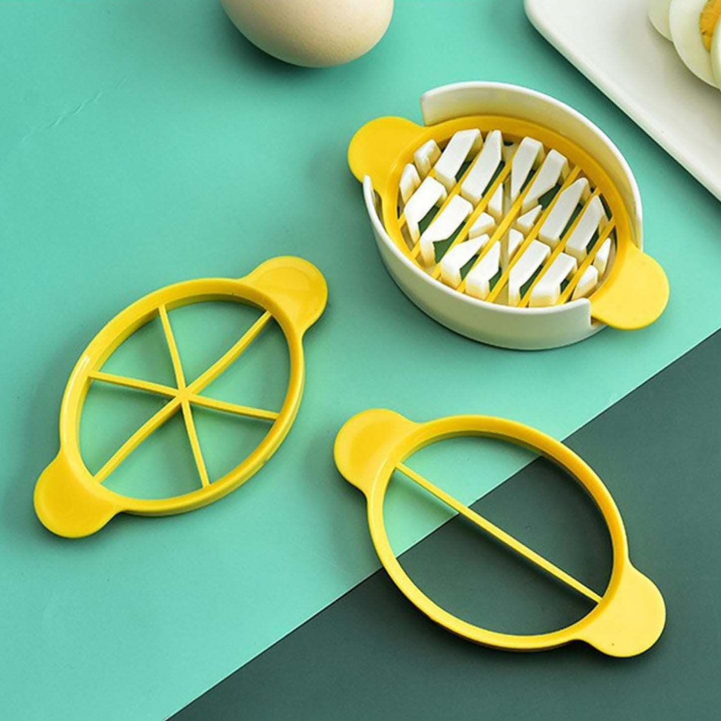 3-in-1 Professional Egg Slicer – Multi-Style Precision Cutter