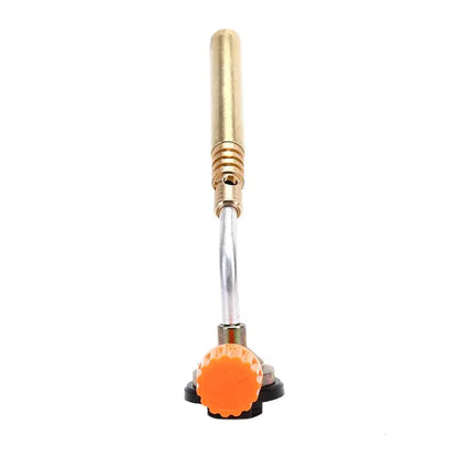 FLYTOP Adjustable Gas Blowing Torch Head, Manual Ignition  Zinc Alloy with Bright Yellow Flame, Ideal for High-Temperatu