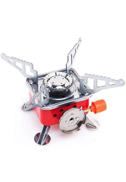 Compact 2800W Red Camping Stove – Portable Gas Burner | FLYTOP