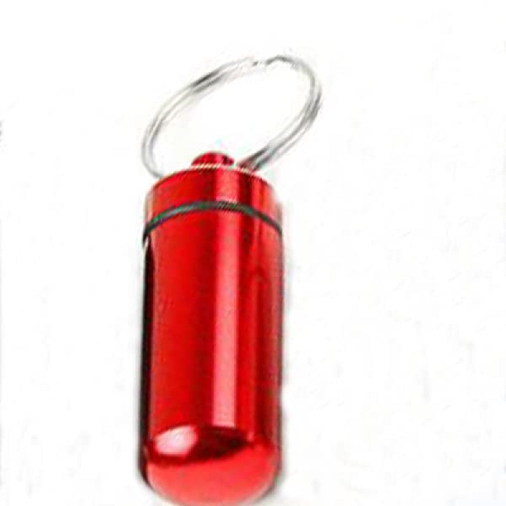 FLYTOP Mini Metal Pill Box Keychain, Small Waterproof Medicine Organizer, Durable Aluminum Pill Fob for Purse & Backpack, Airtight Travel Pill Container for Daily Medication MULTICOLOR 1PC