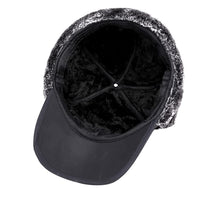 Unisex Winter Trapper Hat with Ear Flaps, Fleece Lining, BLUE