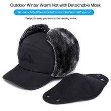 Unisex Winter Trapper Hat with Ear Flaps, Fleece Lining, BLUE