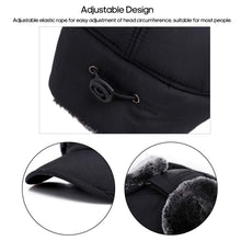 Unisex Winter Trapper Hat with Ear Flaps, Fleece Lining, BLUE