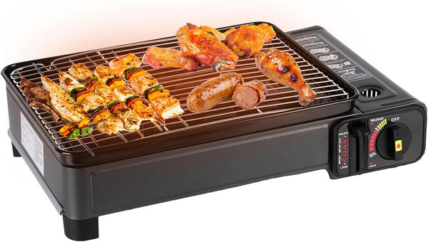 Portable Gas BBQ Grill works on  Butane can and LPG