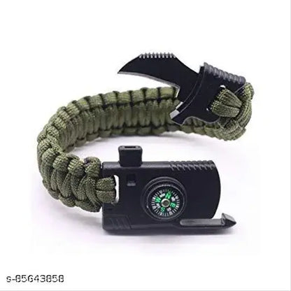 FLYTOP Camping Hiking 550lb Paracord Knife ,Bracelet,  Fire  Starter, Compass, Whistle