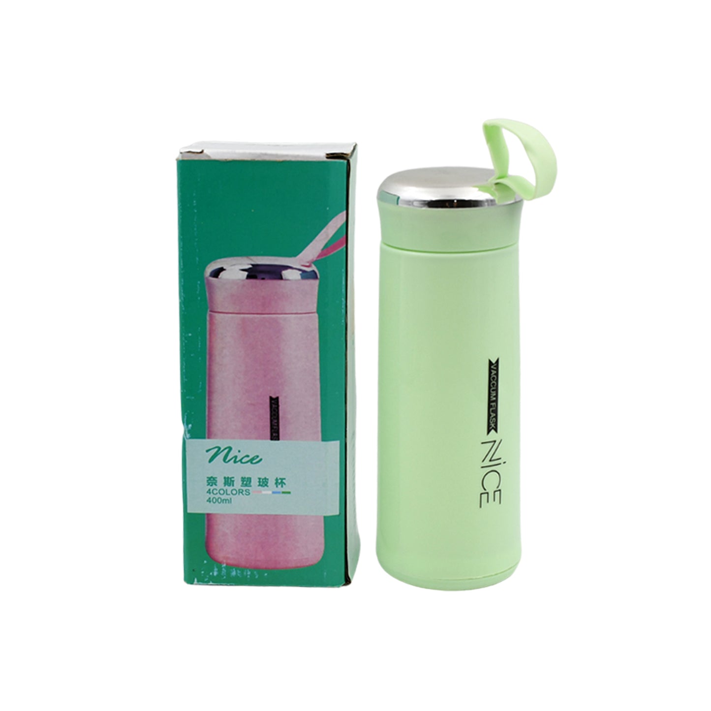 Borosilicate Glass Sport Bottle – 400ml Leak-Proof Travel Flask