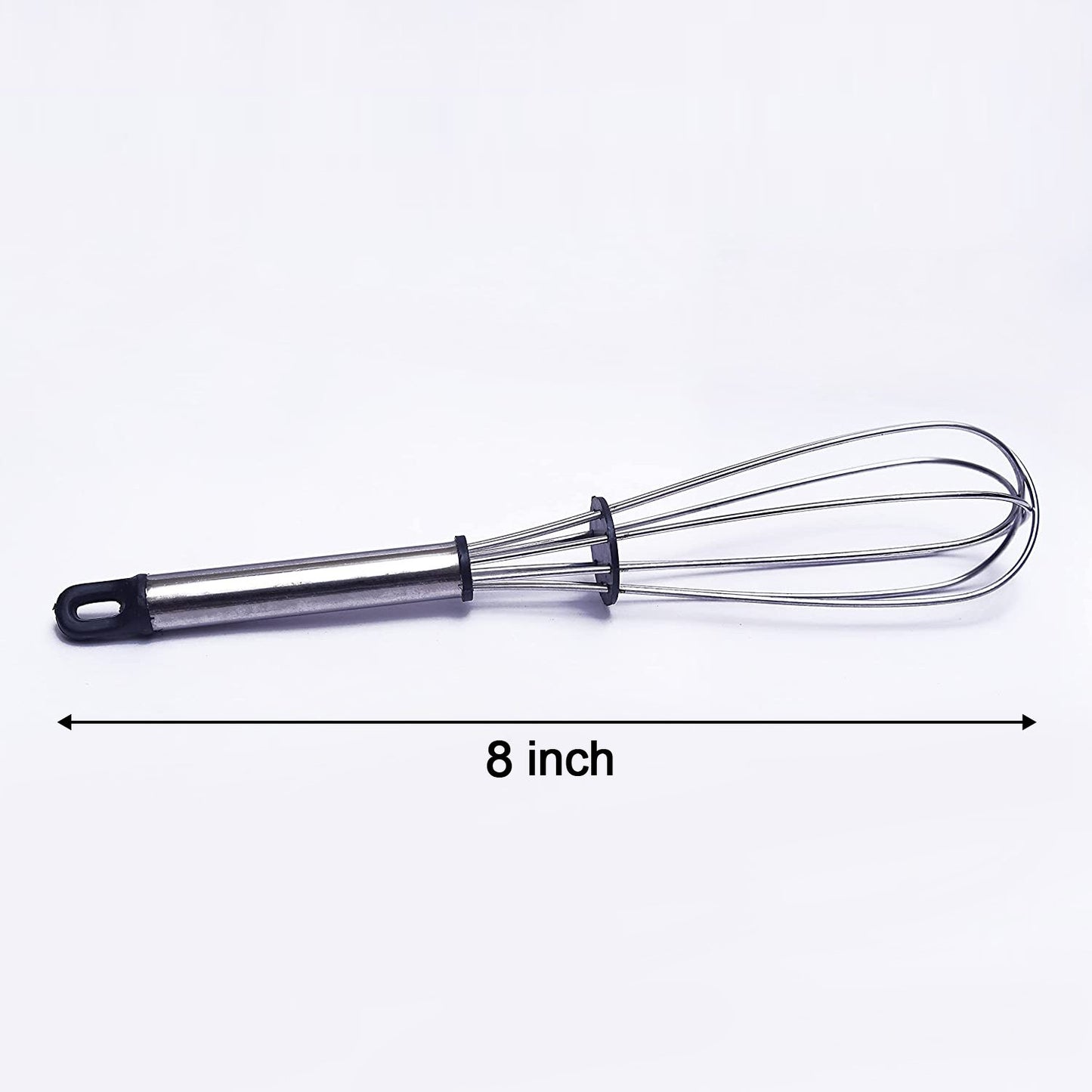 8-Inch Professional Stainless Steel Balloon Whisk | Egg Beater & Milk Frother