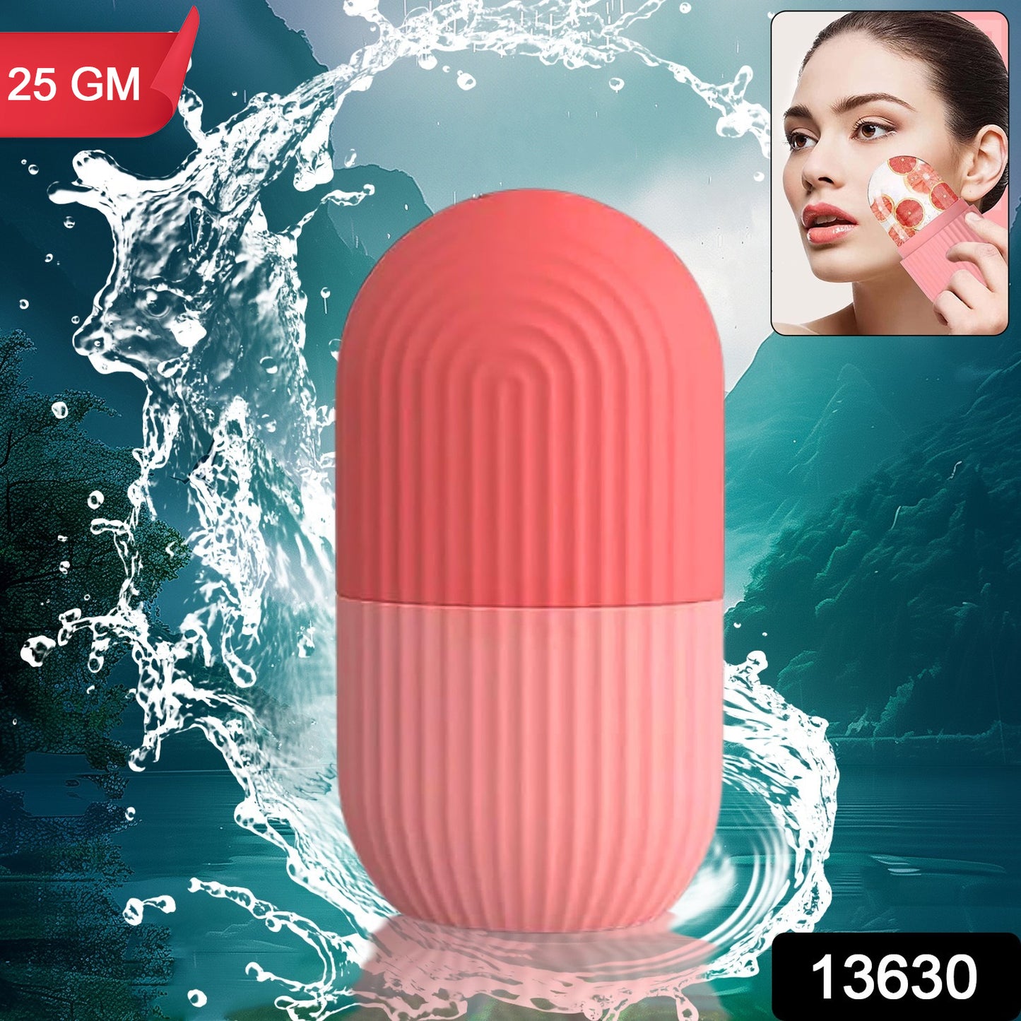 Diamond-Cut Glow Cryo-Ice Roller – Facial Contouring & De-Puffing Tool